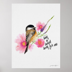 Chickadee singt ein süßes Lied für mich Poster