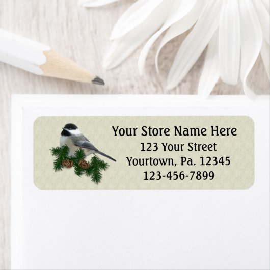 Chickadee Small Return Address Label (Insitu)