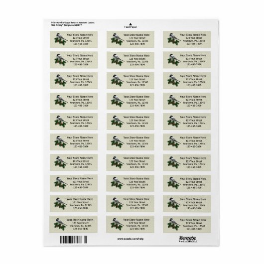 Chickadee Small Return Address Label (Vorne)