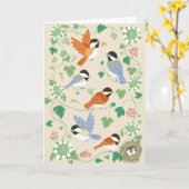 Chickadee Song Grußkarte Karte (Gelbe Blume)