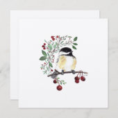 Chickadee Songbird Frische Pasta machen Feiertagskarte (Vorne/Hinten)
