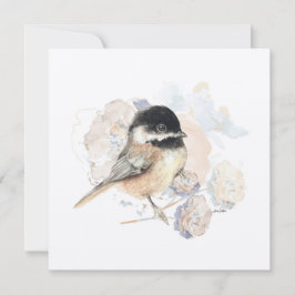 Chickadee Songbird Wassercolor