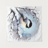 Chickadee Tapestry Wandteppich (Vorderseite (Horizontal))
