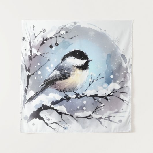 Chickadee Tapestry Wandteppich (Vorderseite)