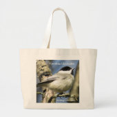 Chickadee-Taschen-Tasche Jumbo Stoffbeutel (Vorne)