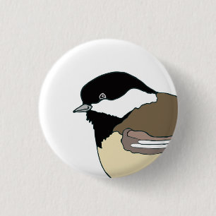 Chickadee-Taste für Vogelliebhaber Button
