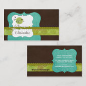 Chickadee {Türkis} Visitenkarten Visitenkarte (Vorne/Hinten)