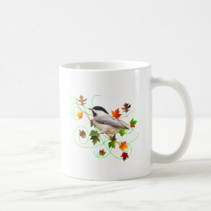 Chickadee u. Herbstlaub Kaffeetasse