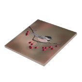 CHICKADEE u. ROTE BEEREN 2 durch SHARON SHARPE Fliese (Seite)