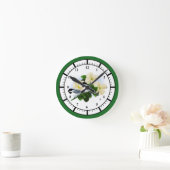 Chickadee-Uhren Runde Wanduhr (Zuhause)