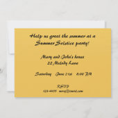 Chickadee und Blume Sommersonnenwende Einladung (Rückseite)