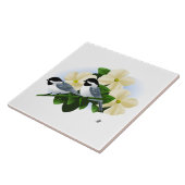 Chickadee und Blume Tiles Fliese (Seite)