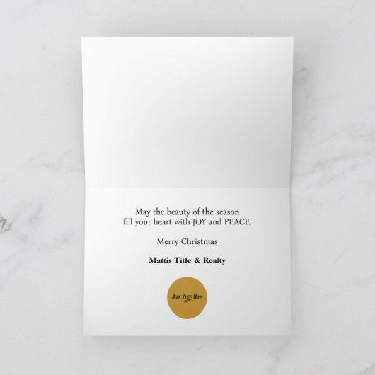 Chickadee und Rote Berries mit Schneeflocken Karte (Innenseite)