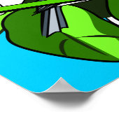 Chickadee unter Dogwood-Blume Poster (Ecke)