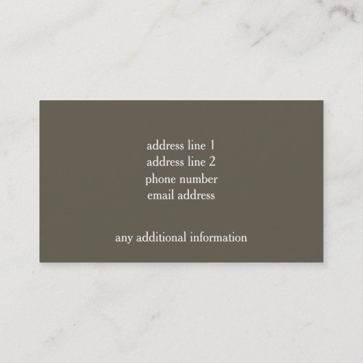 Chickadee Visitenkarte (Rückseite)