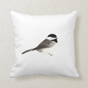 Chickadee-Vogel-Kunst Kissen