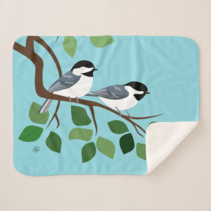 Chickadee-Vogel-Kunst Serpa Decken