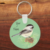 Chickadee - Vogel - Natur Schlüsselanhänger (Vorderseite)