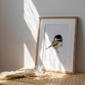 Chickadee Wasserfarben Kunst, Dichtung und Musik Poster