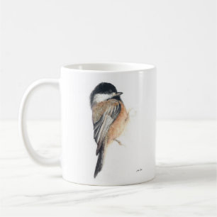 Chickadee Watercolor Art Café Tasse
