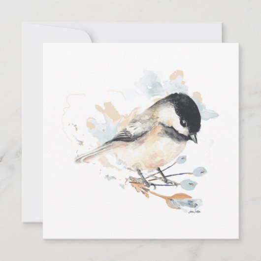 Chickadee Watercolor Bird Art (Vorderseite)