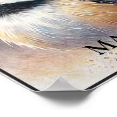 Chickadee Watercolor Bird Art Maine Poster (Ecke)