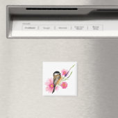 Chickadee Watercolor Bird Blume Magnet (In Situ (Geschirrspüler))