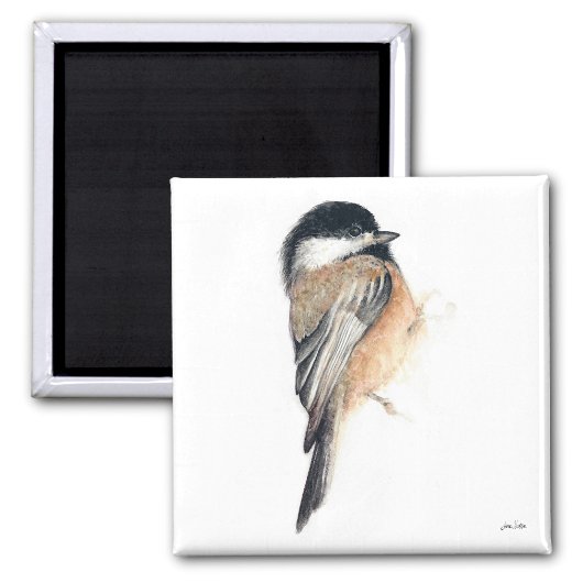 Chickadee Watercolor Kunst, Dichtung und Musik Magnet