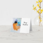 Chickadee Watercolor Kunst - Falte Weinkarte Karte (Gelbe Blume)