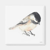 Chickadee Watercolor Magnet (Vorne)