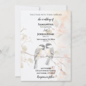 Chickadee Wedding Einladung (Vorderseite)
