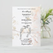 Chickadee Wedding Einladung (Stehend Vorderseite)