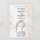 Chickadee Wedding Einladung (Vorne/Hinten)