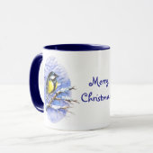 Chickadee Weihnachtsfeier Tasse (Vorderseite Links)