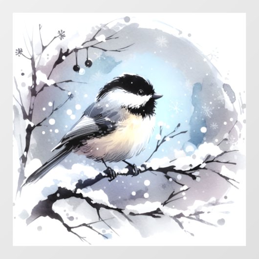 Chickadee Window Cloning Fensteraufkleber (Blatt)
