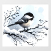 Chickadee Window Cloning Fensteraufkleber (Blatt)