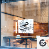 Chickadee Window Cloning Fensteraufkleber (Café-Fenster)