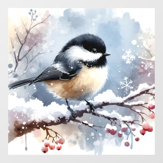 Chickadee Window Cloning Fensteraufkleber (Blatt)