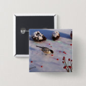 Chickadee Winter Button (Vorne & Hinten)