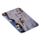Chickadee Winter Flexible Magnet (Rechte Seite)