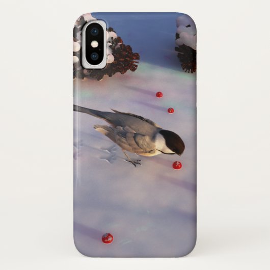 Chickadee Winter iPhone Case (Rückseite)