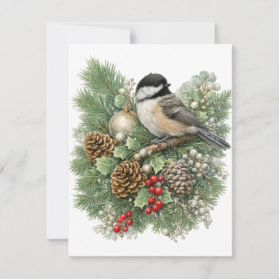 Chickadee Winter Songbirds Kollektion  Mitteilungskarte