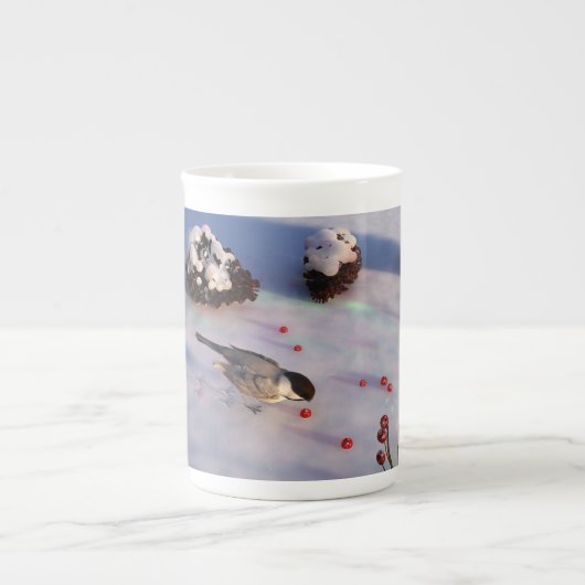 Chickadee Winter Tasse (Vorderseite)