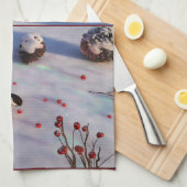 Chickadee Winterhandtuch Geschirrtuch (Viertel Falte)