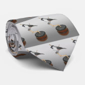 Chickadee Woodcarving Krawatte (Gerollt)