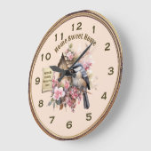 Chickadee Zuhause Sweet Zuhause Küche Uhr (Winkel)