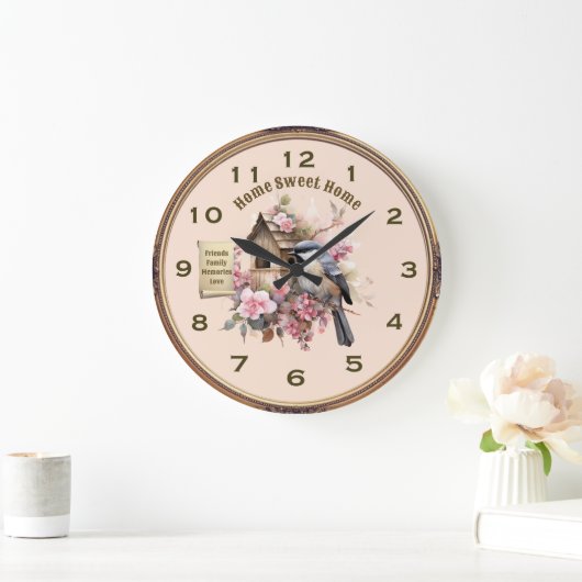 Chickadee Zuhause Sweet Zuhause Küche Uhr (Zuhause)