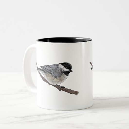 Chickadee Zweifarbige Tasse (Vorderseite Links)