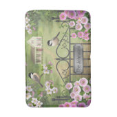 Chickadees Blume Viktorianisch Bauernhof Badematte (Vorderseite Vertikal)