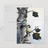 "Chickadees" [Design 2] Small  Postkarte (Vorne/Hinten)